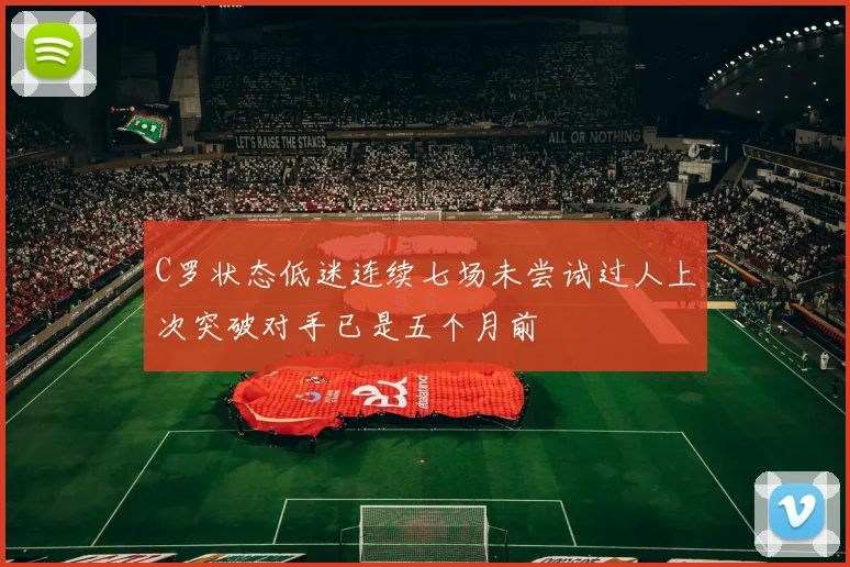 C罗状态低迷连续七场未尝试过人上次突破对手已是五个月前